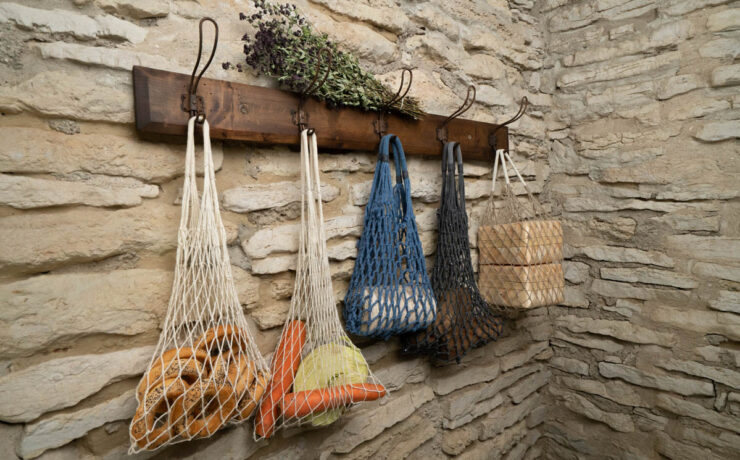 Käsitöö võrkkotid, naturaalsed materjalid