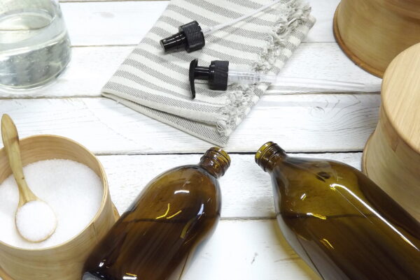 Klaaspudel pihustiga